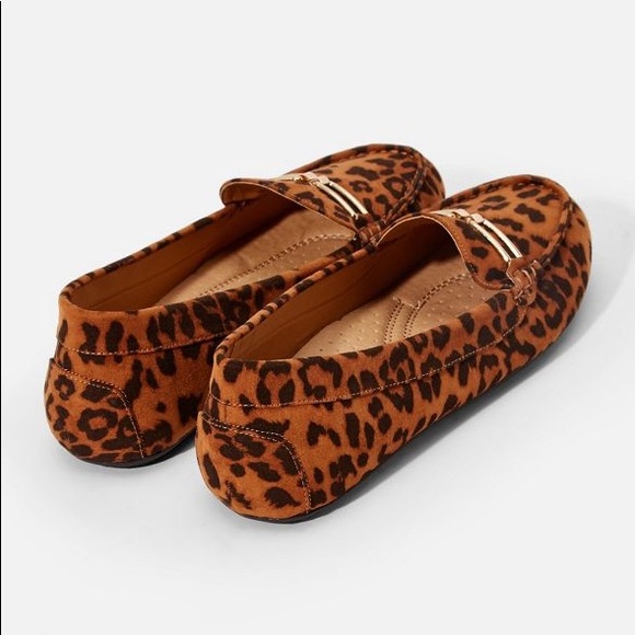 Leopard print faux suede loafers - Picture 2 of 5